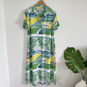 ALOHA BLOSSOM Maxi  DAY DRESS SIZE 3